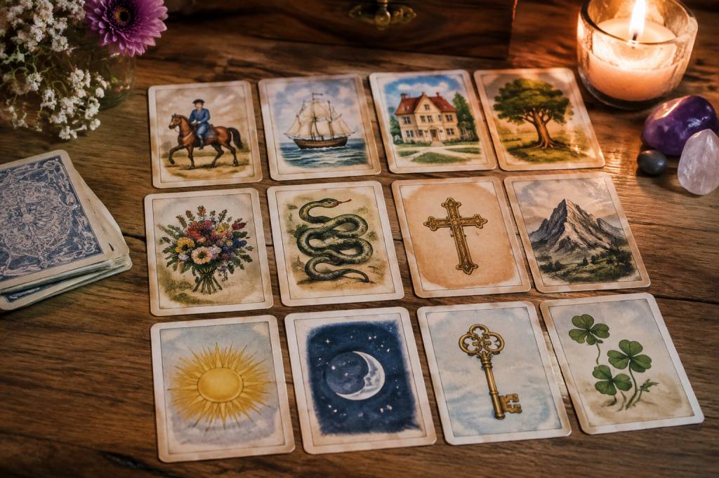 Le petit Lenormand association : combinaisons de cartes et interprétations des tirages