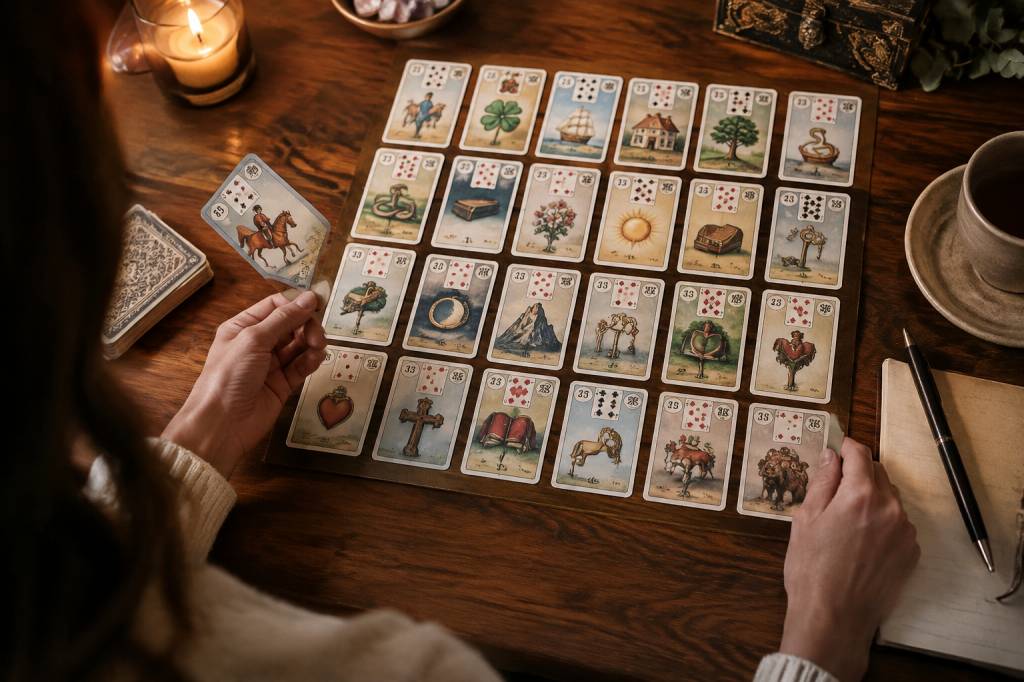 Grand tableau Lenormand PDF gratuit : modèle à télécharger et guide d’interprétation
