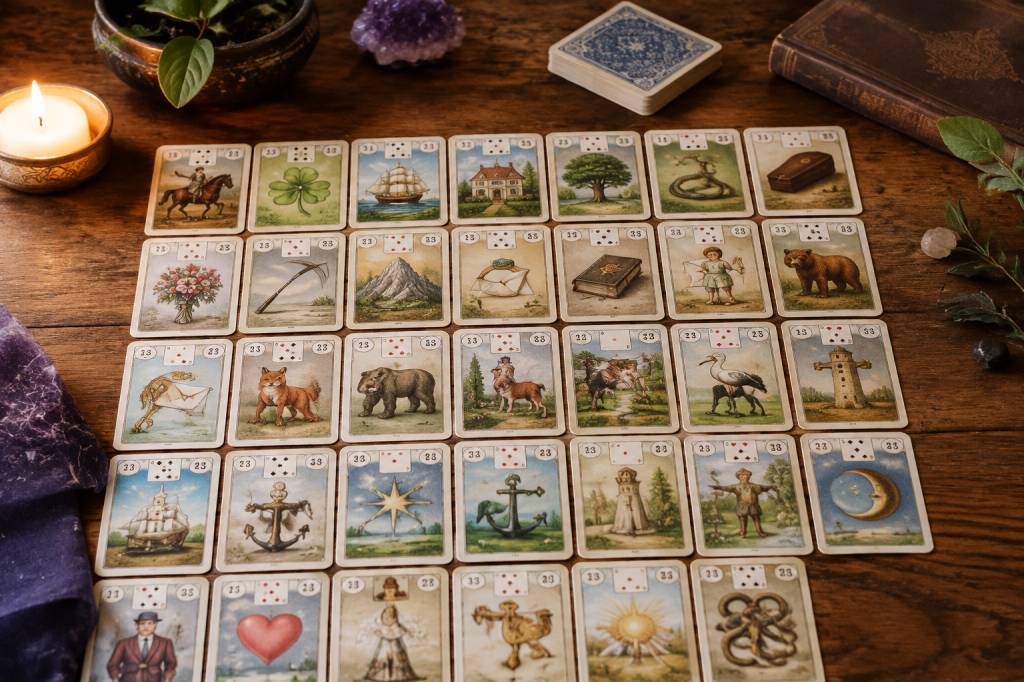 Carte Lenormand : signification et guide PDF complet des 36 cartes